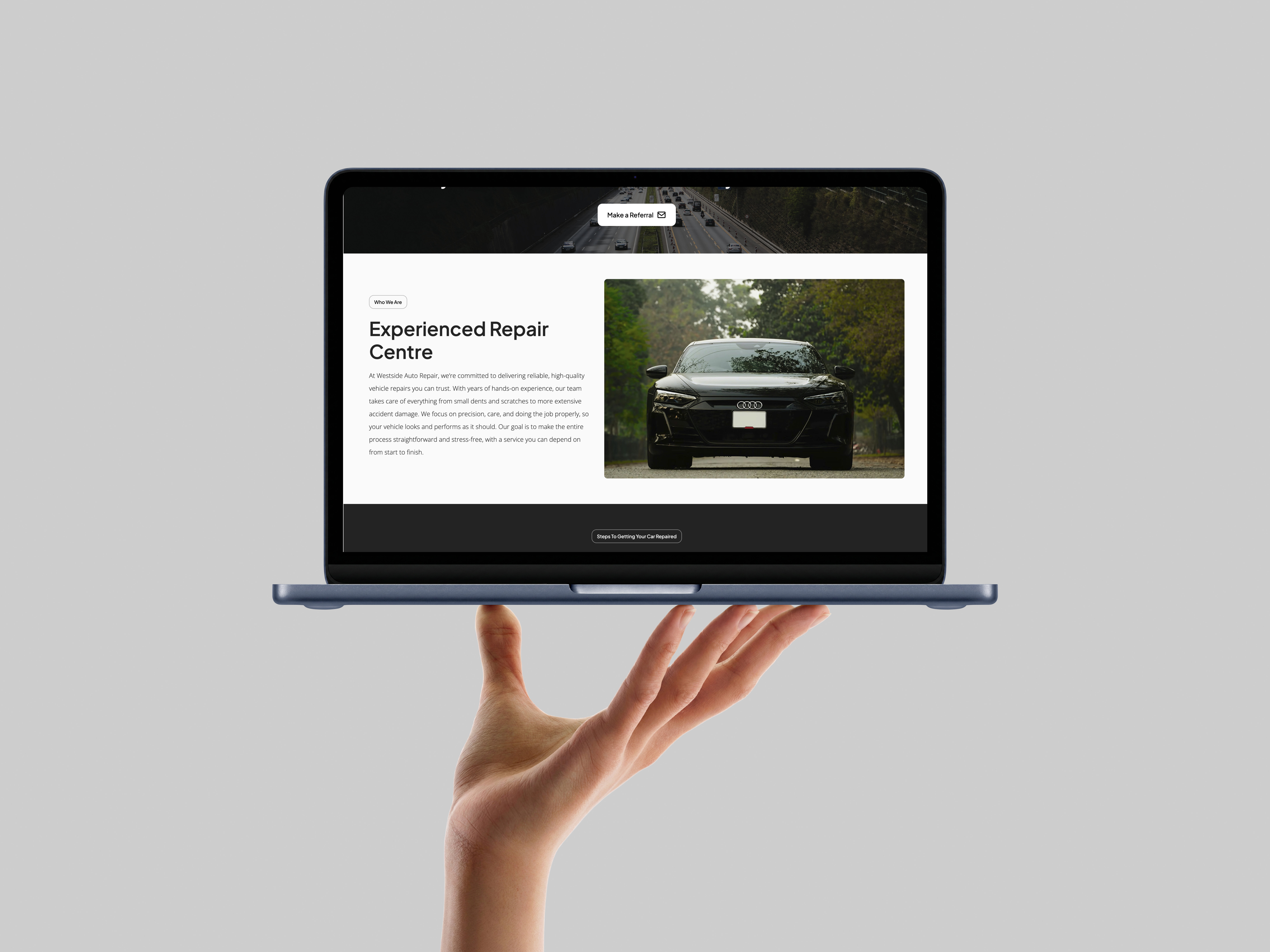 Westside auto repair website designed by Chapter Two Studios