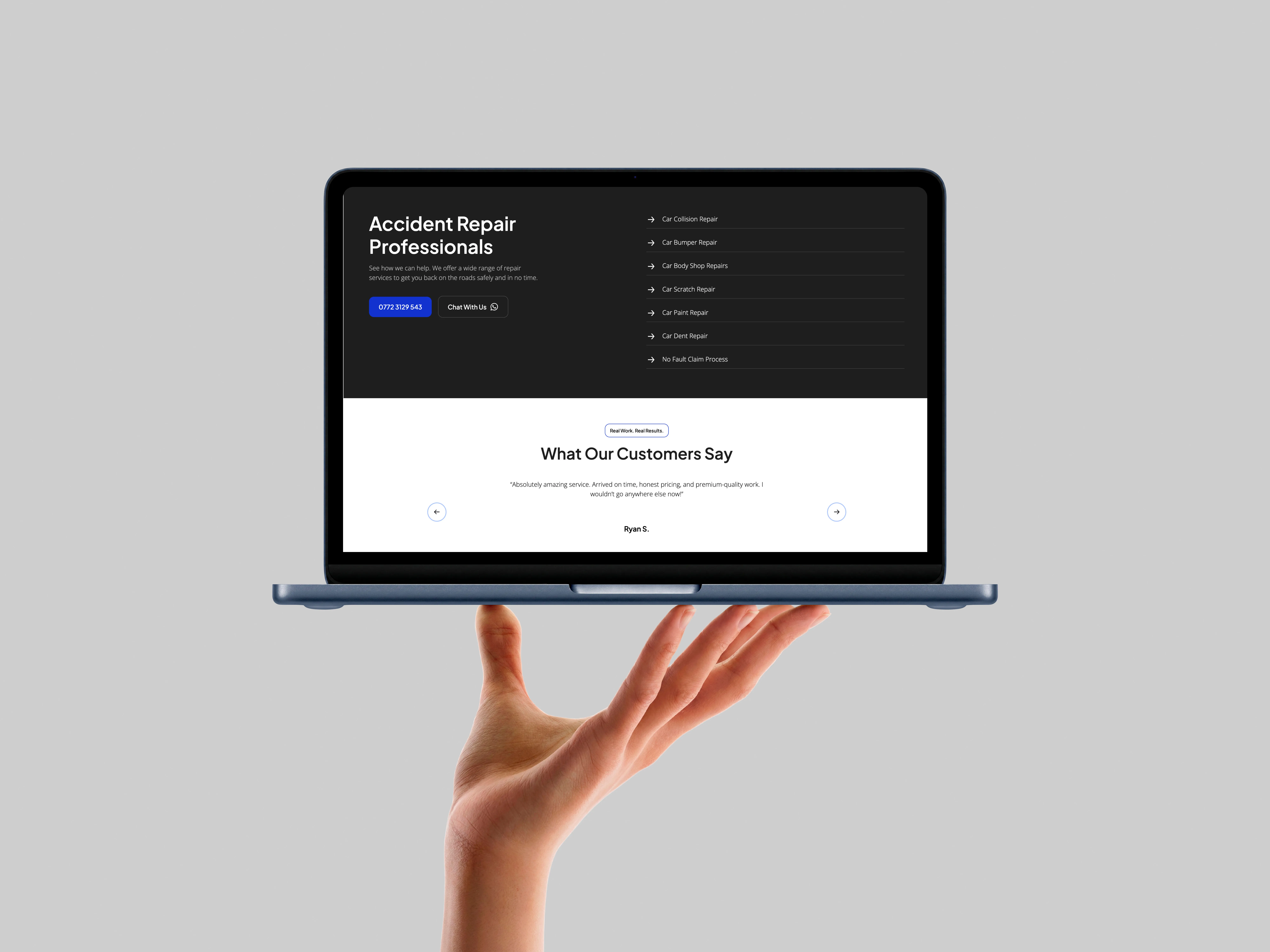 Westside auto repair website designed by Chapter Two Studios