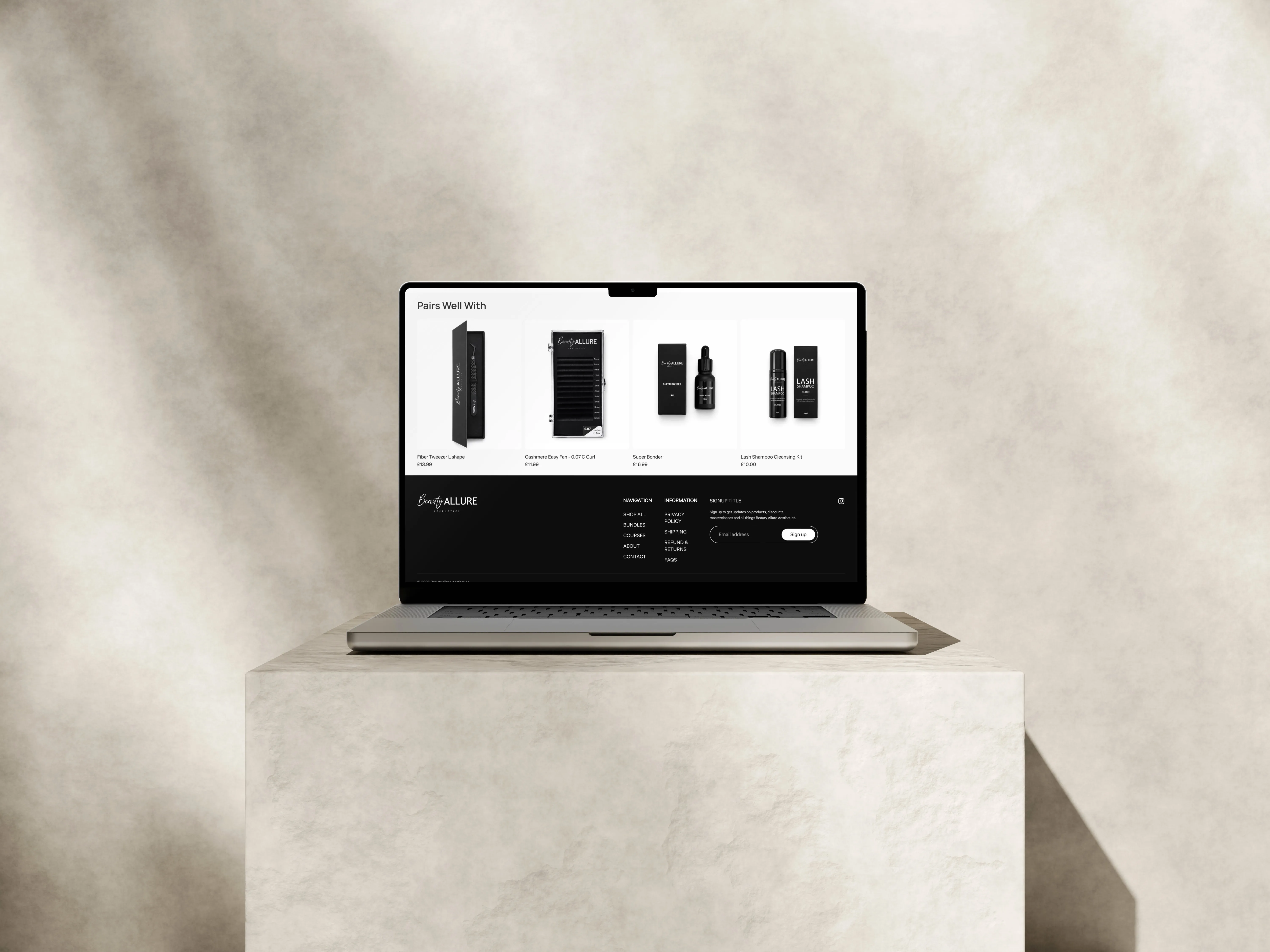 Beauty Allure Aesthetics website designed by Chapter Two Studios