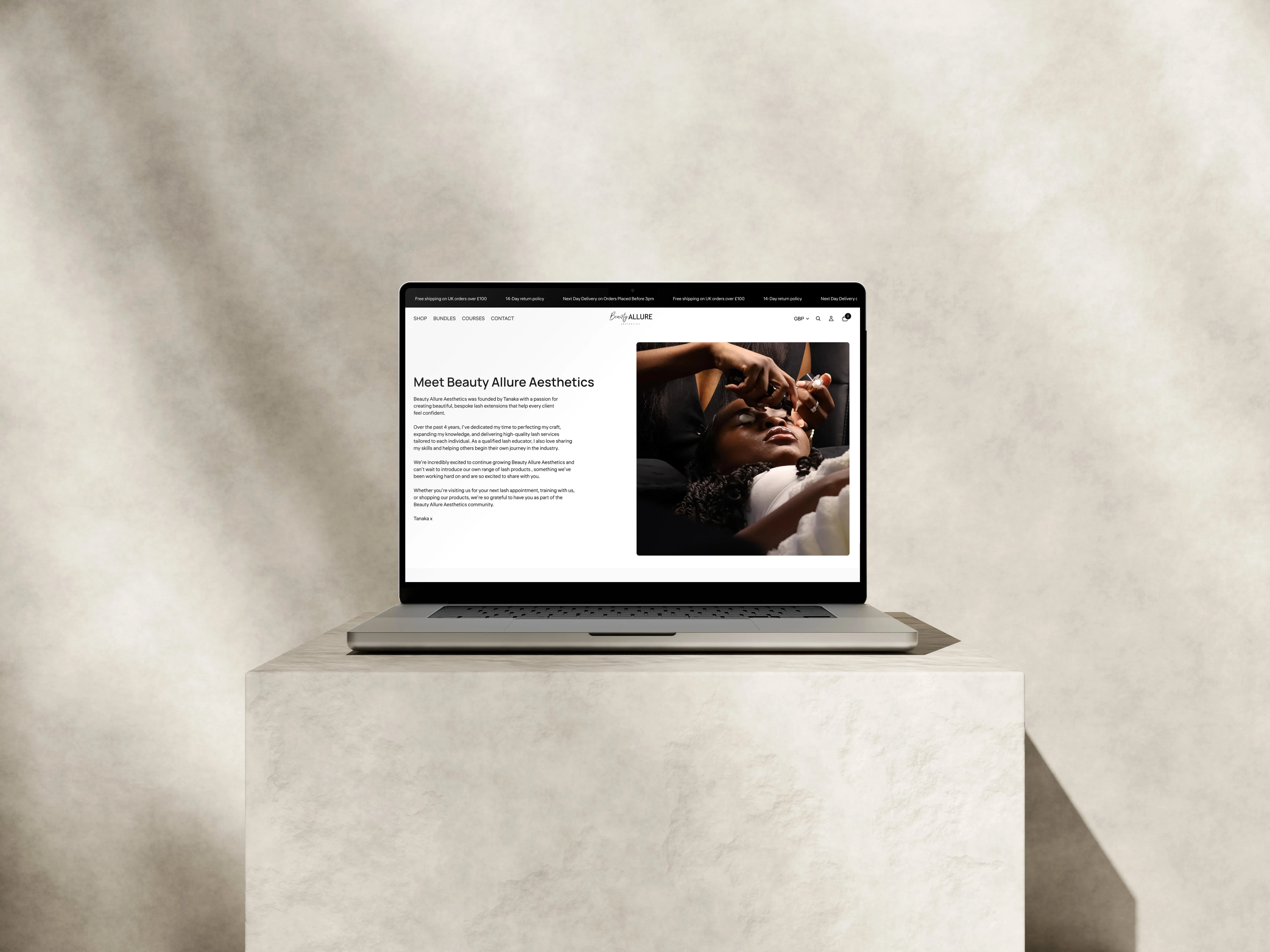 Beauty Allure Aesthetics website designed by Chapter Two Studios