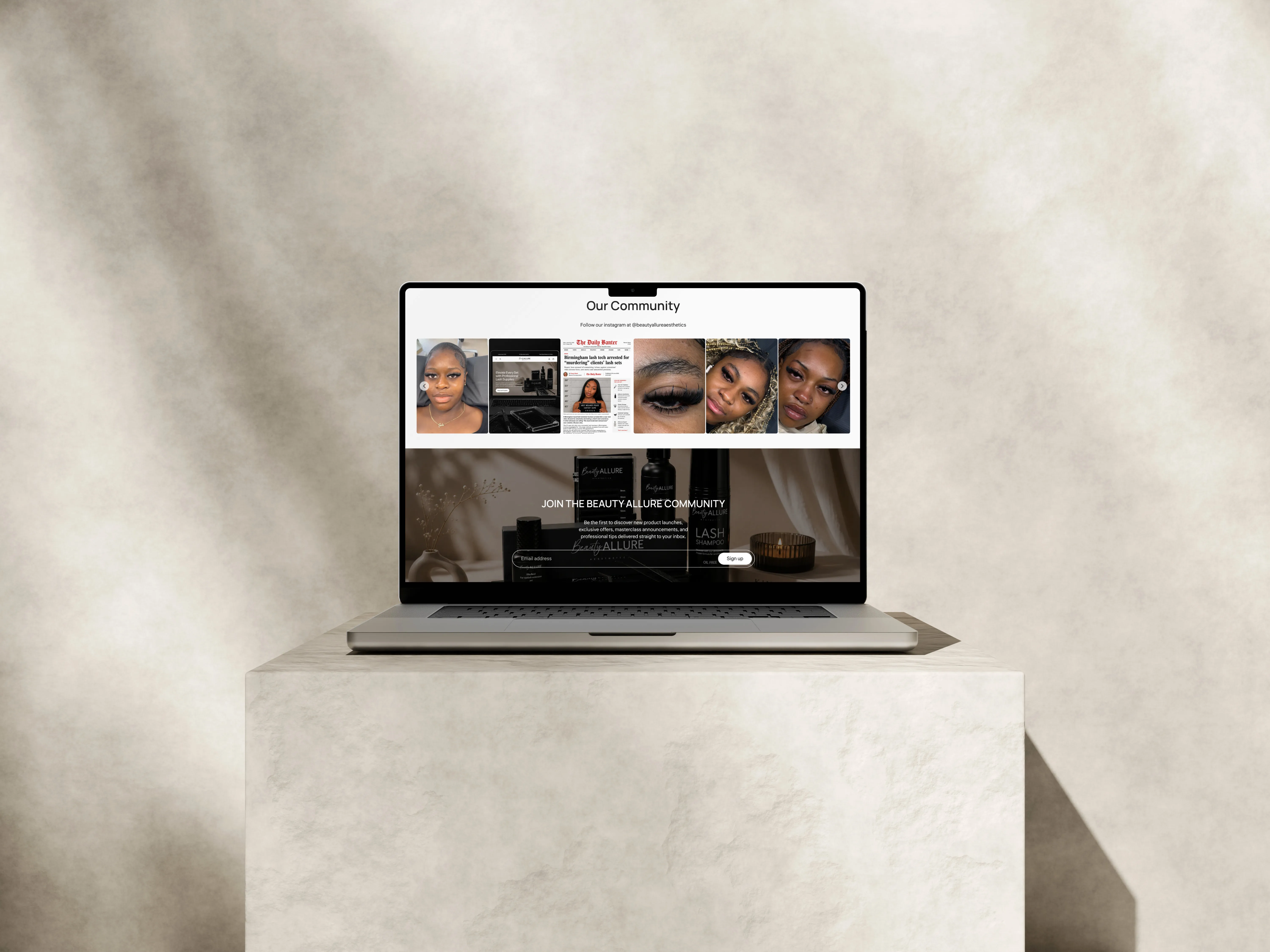 Beauty Allure Aesthetics website designed by Chapter Two Studios