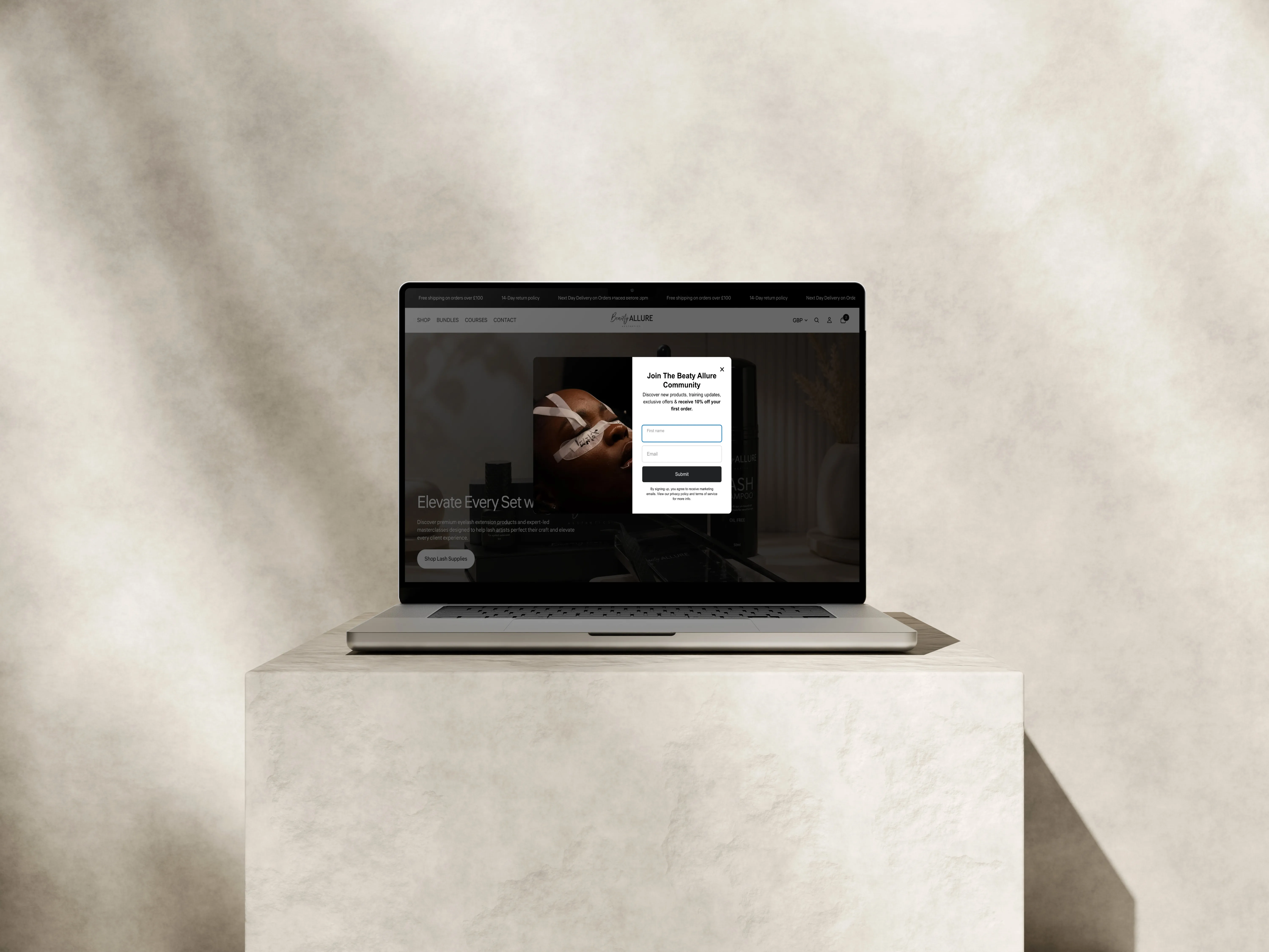 Beauty Allure Aesthetics website designed by Chapter Two Studios