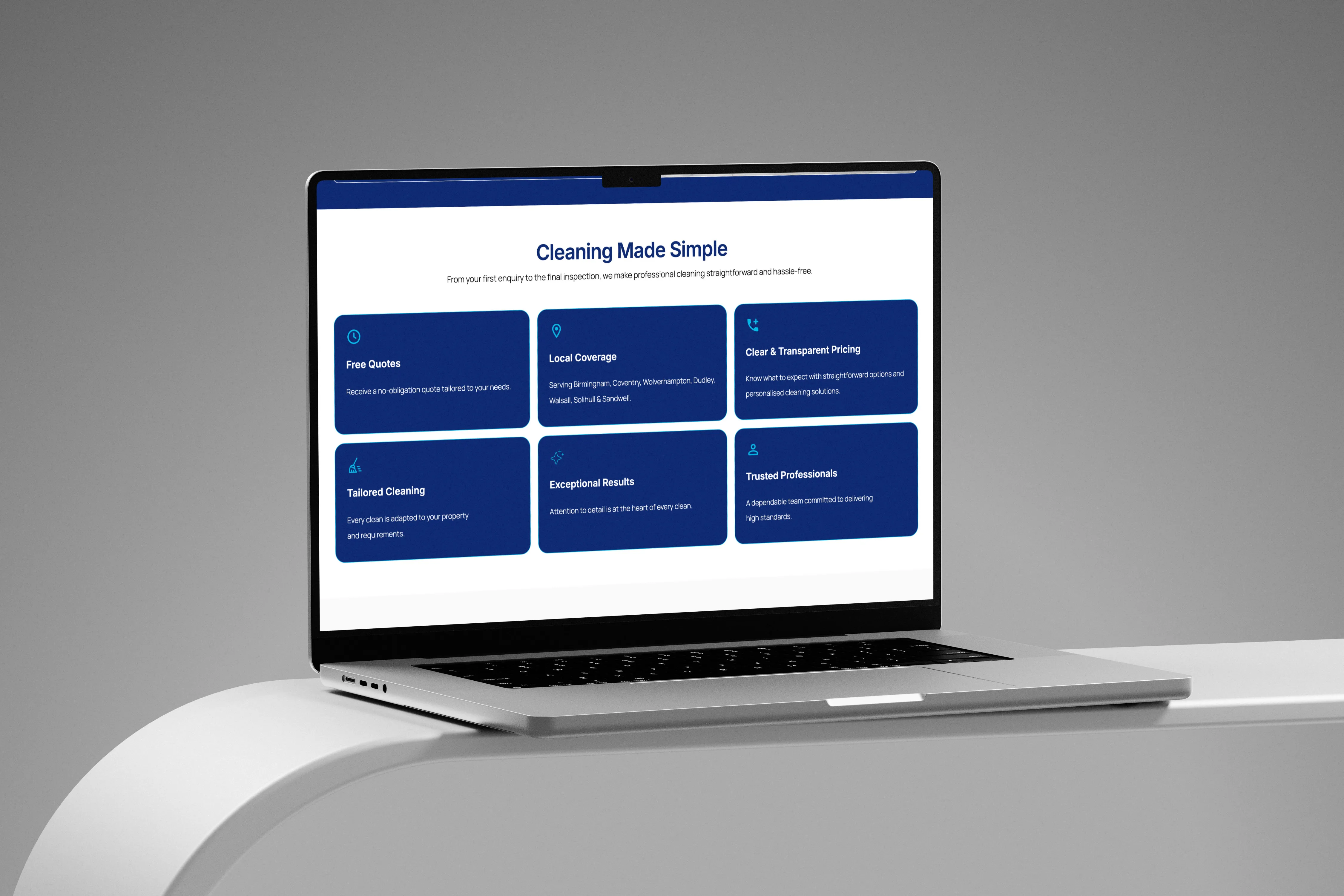 City Wide Cleanings website homepage design by Chapter Two Studios