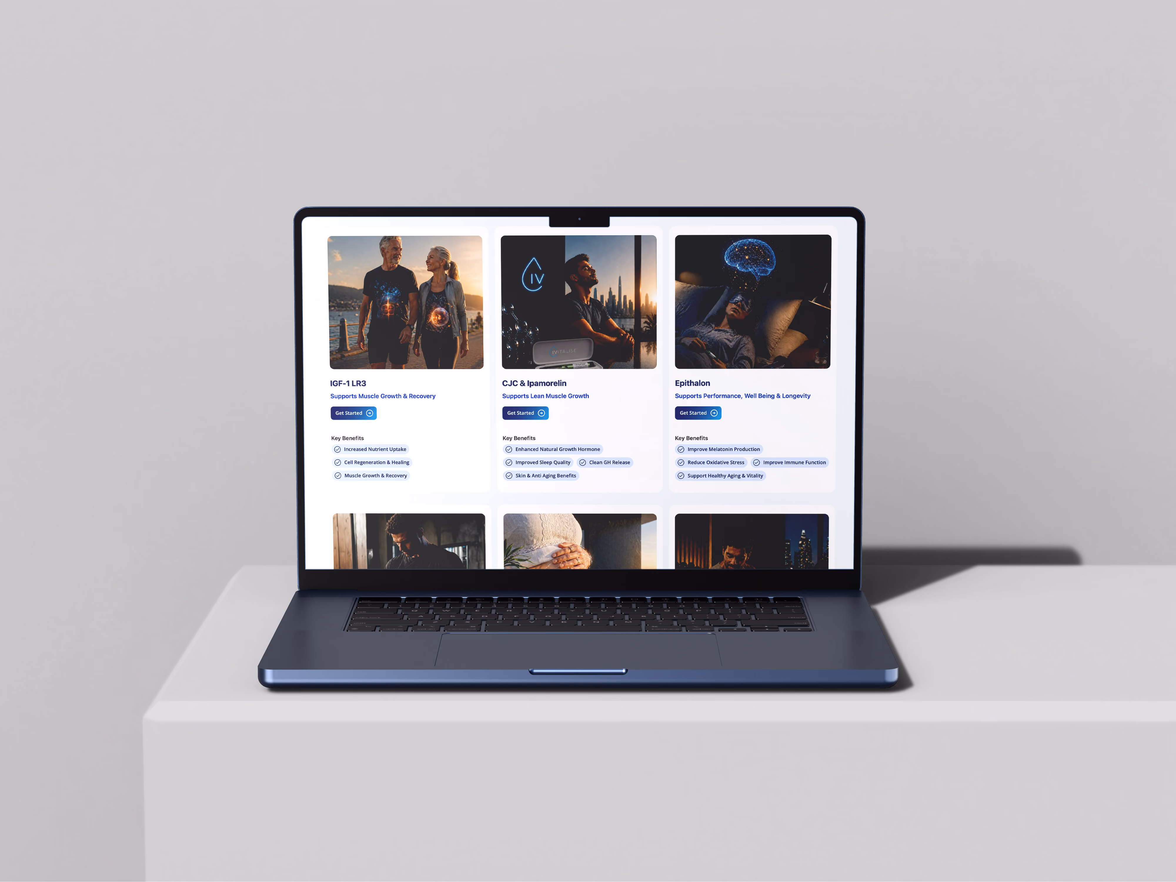 Ivitalise treatment services website page designed by Chapter Two Studios