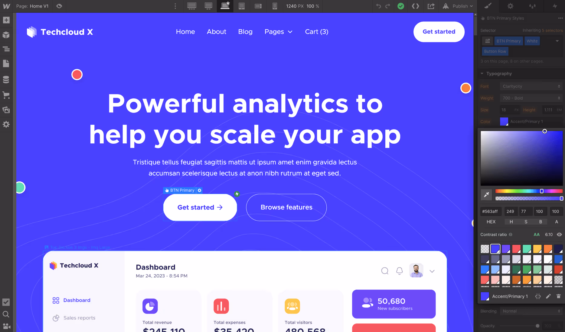 Color - Techcloud X Webflow Template