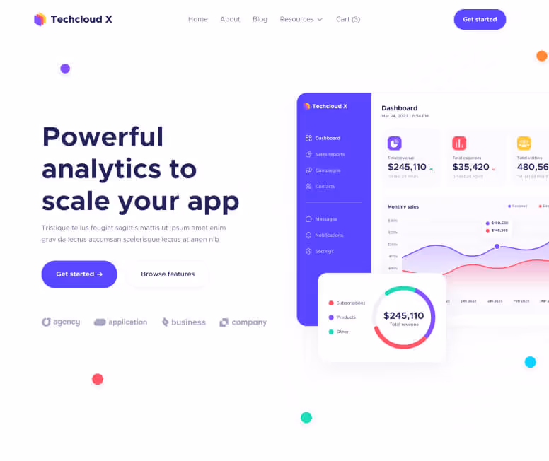 Home V2 Page - Techcloud X Webflow Template