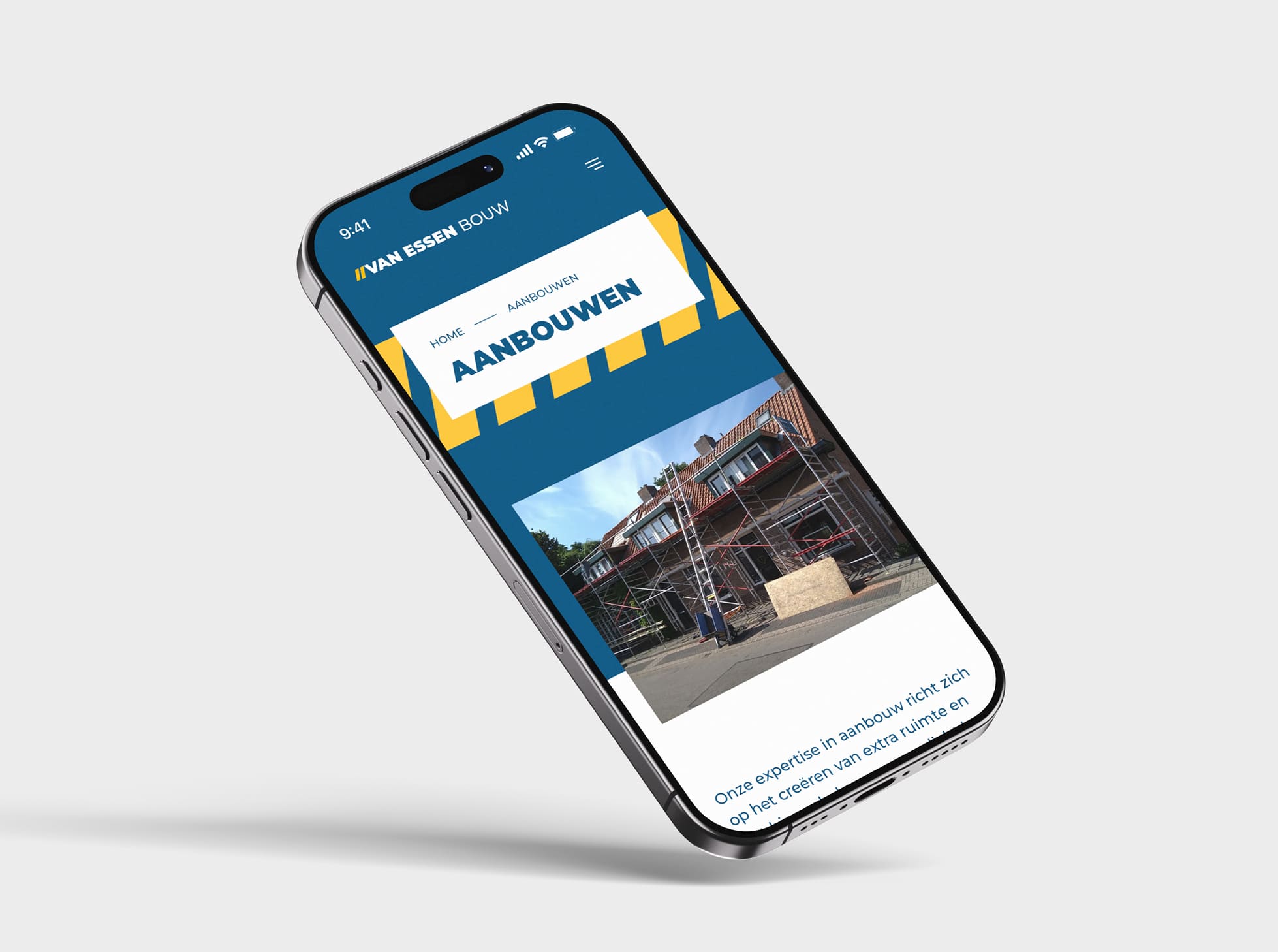 VEB website op mobiel
