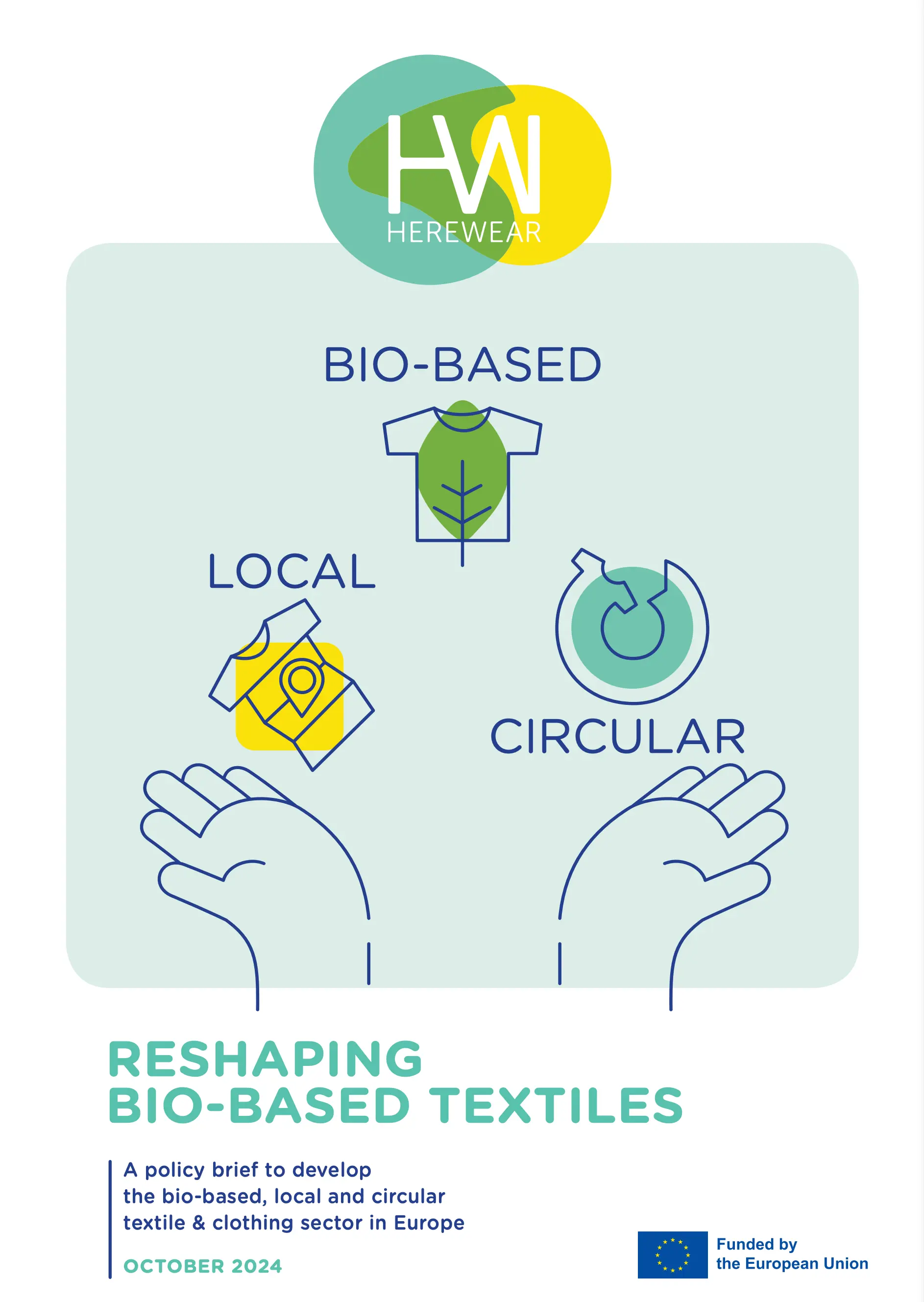 Screenshot of HEREWEAR Policy Brief to promote sustainable textiles.