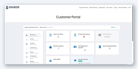 The Customer Portal — a boater raising a haul request