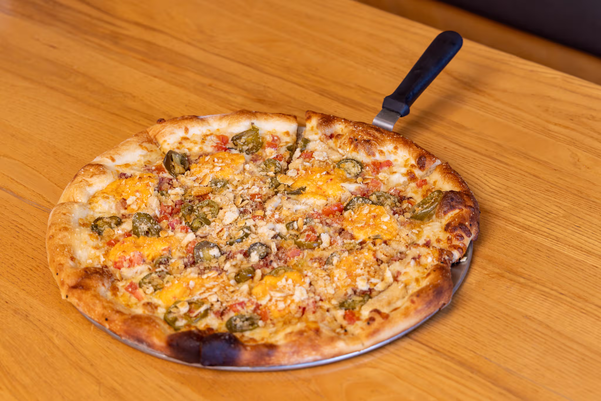 Meatball pizza at Pepp's pizzeria