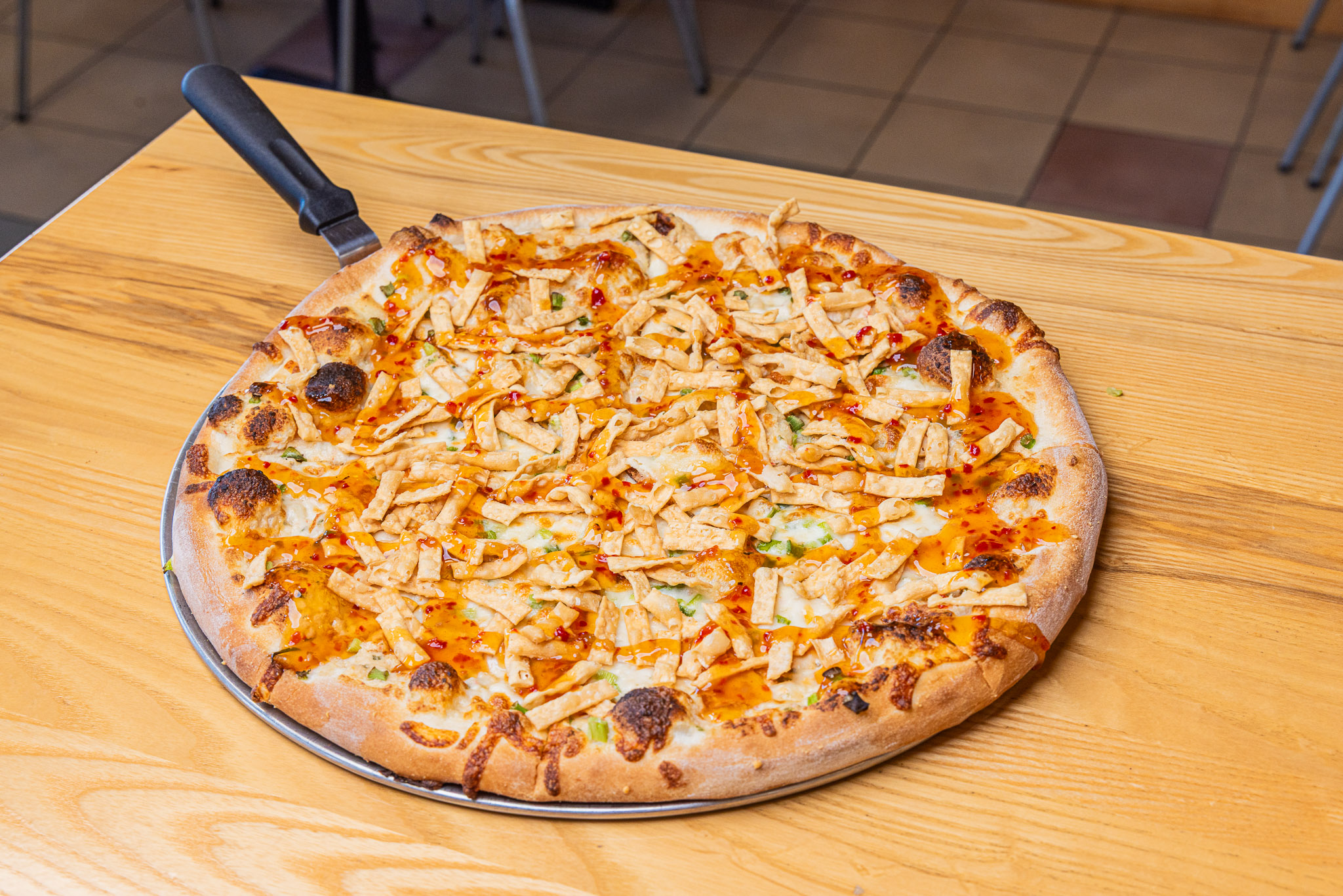 Barbecue (BBQ) chicken pizza at Pepp's Pizzeria