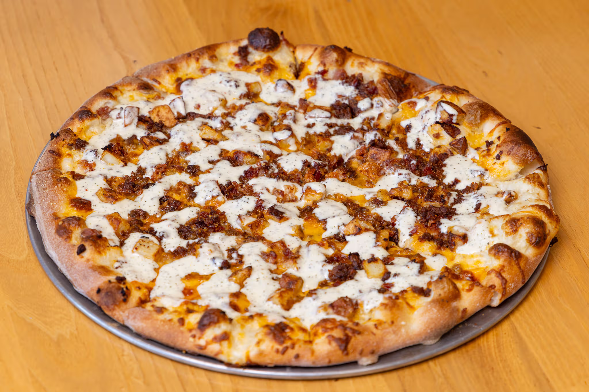 Barbecue (BBQ) chicken pizza at Pepp's Pizzeria