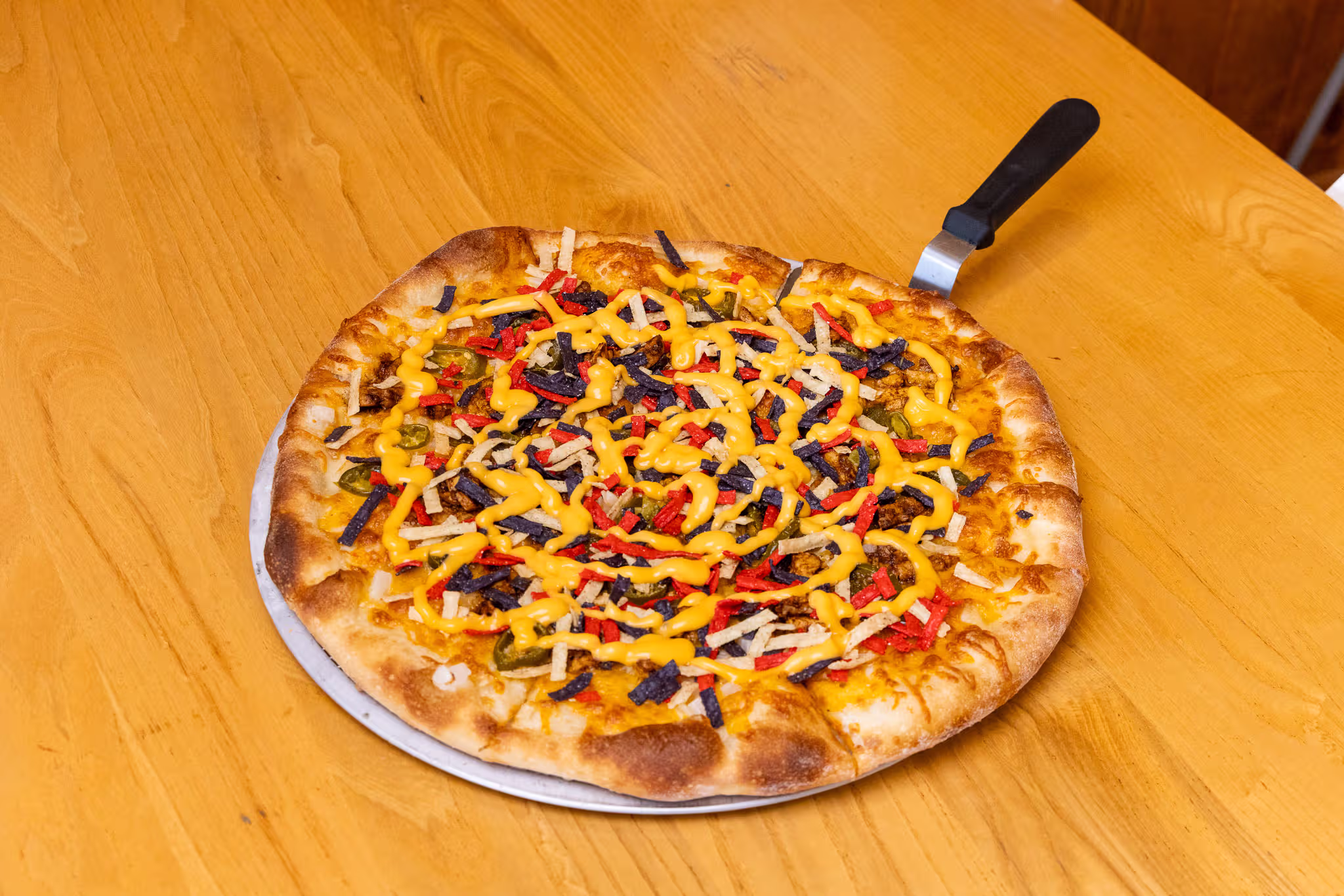 Meatball pizza at Pepp's pizzeria