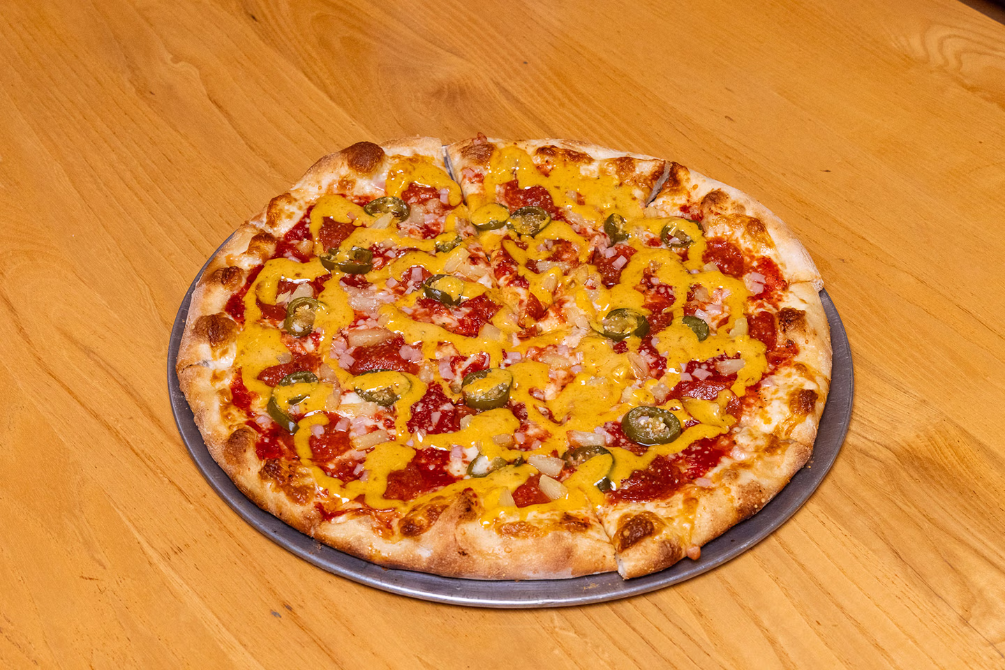 Meatball pizza at Pepp's pizzeria