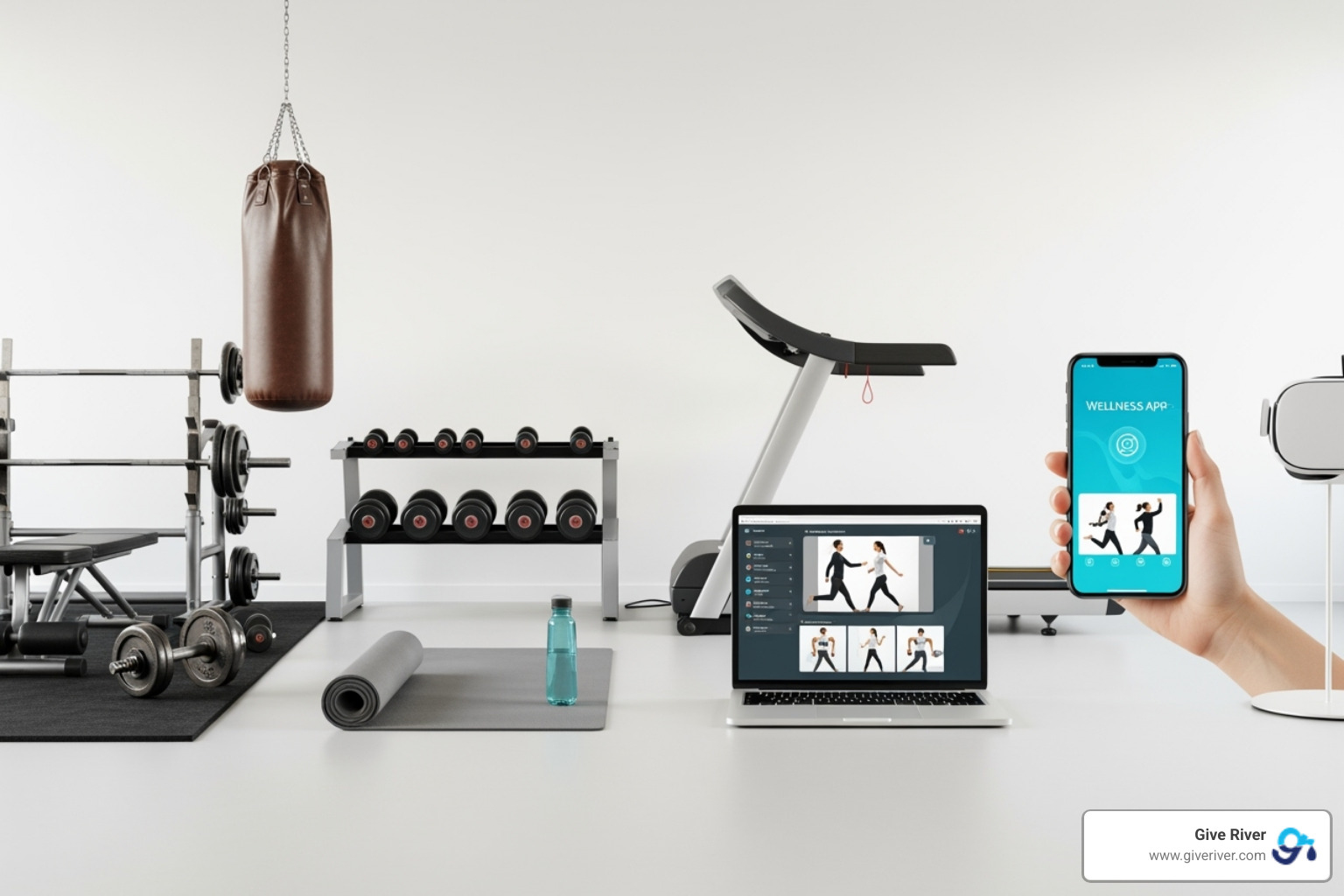 Image illustrating the evolution of wellness from gym memberships to integrated digital platforms - corporate wellness tools