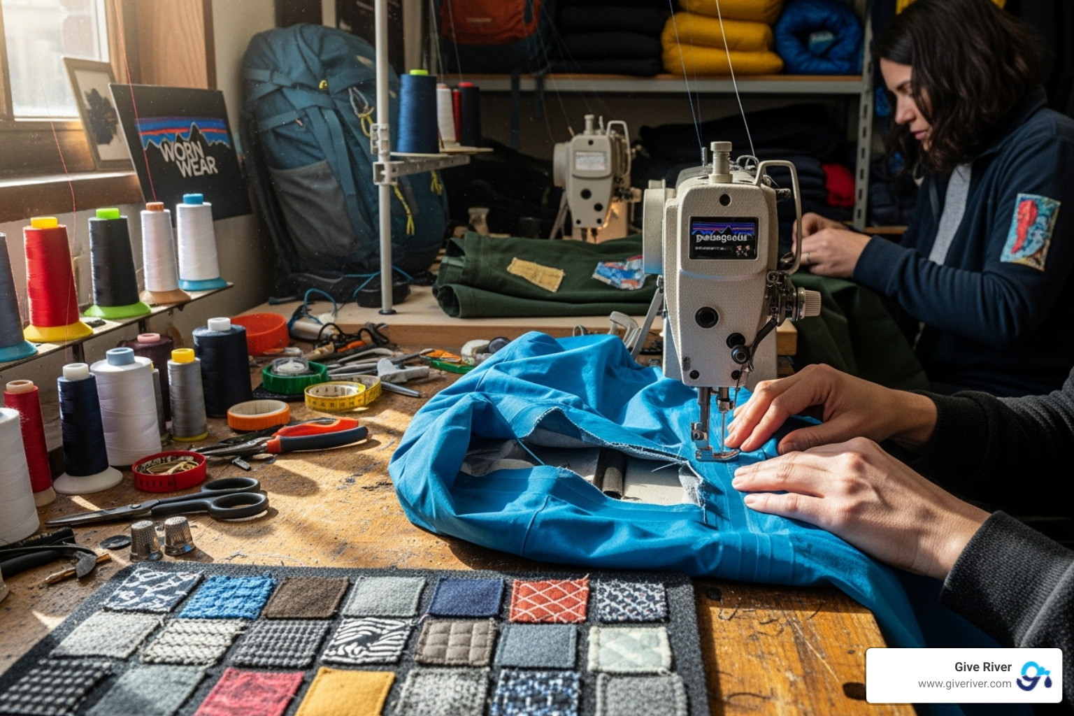 Patagonia's Worn Wear clothing repair station - csr initiatives examples