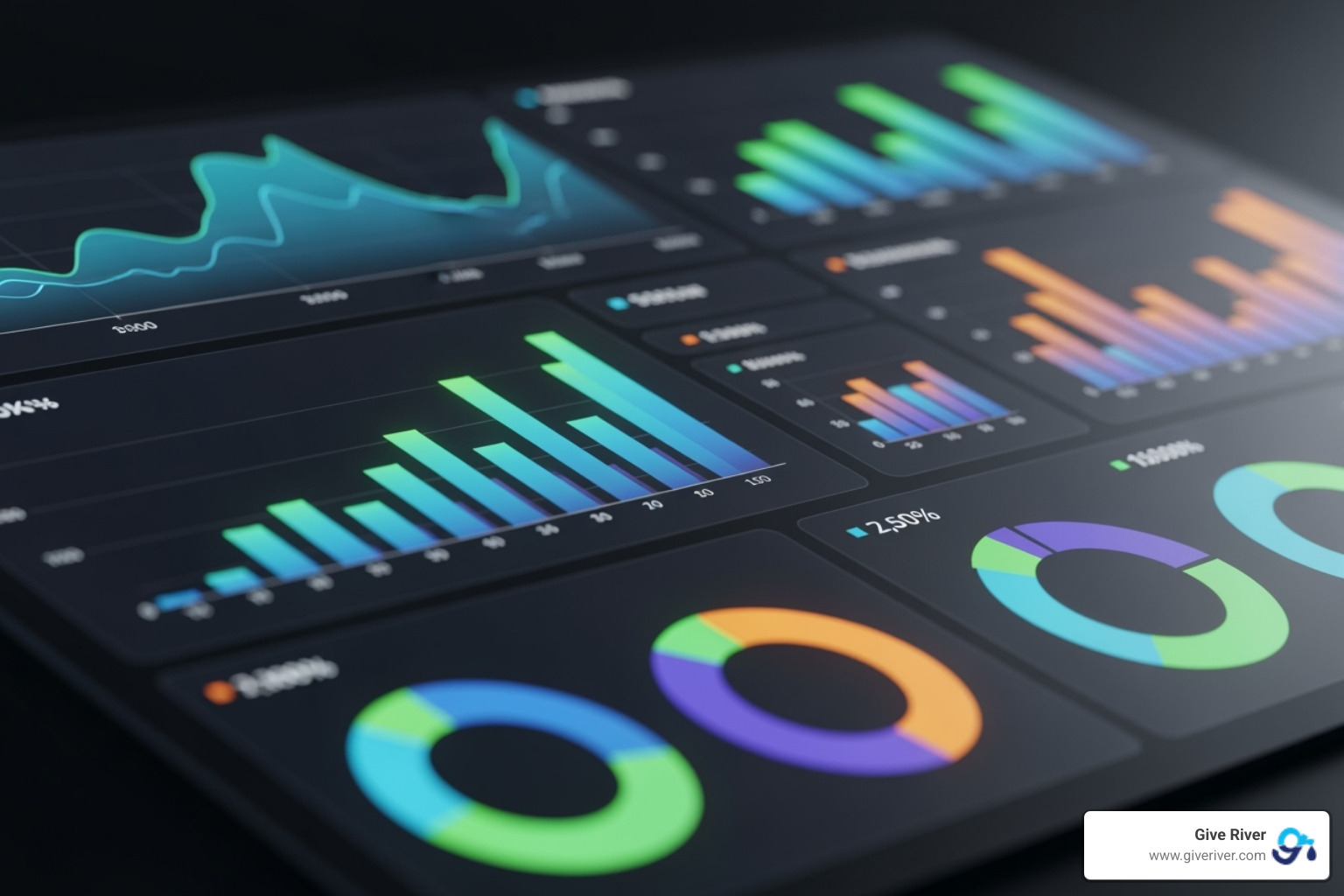 Image of a dashboard showing CSR metrics and ROI - impact of csr initiatives on a company's bottom line
