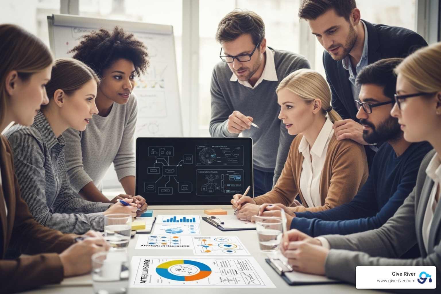 Team collaborating on AI implementation challenges - ai tools for learning and development