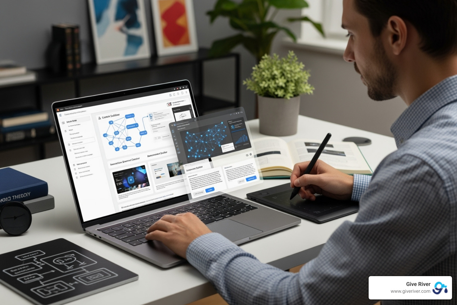 Instructional designer using AI tools to generate content - ai tools for learning and development