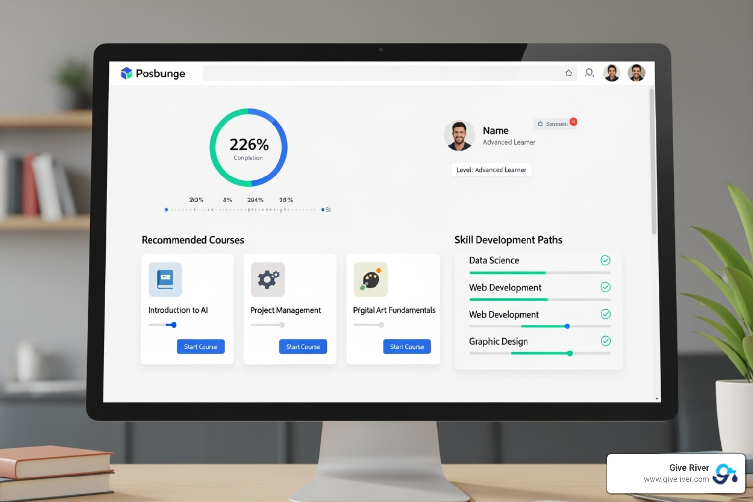 personalized learning dashboard on an AI-powered LXP - ai tools for learning and development teams 2024