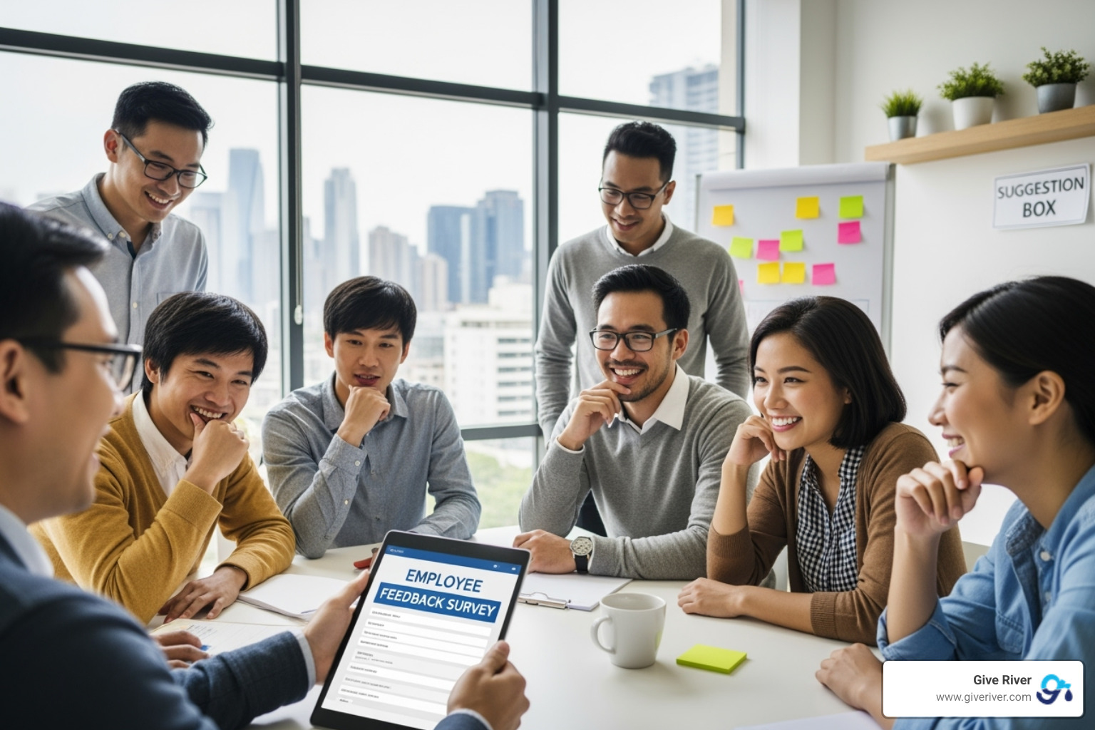 dashboard showing survey analytics - free employee survey