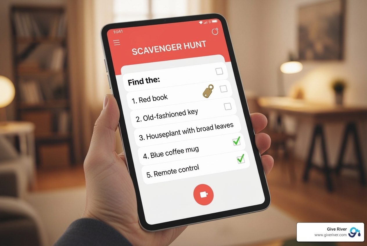 virtual scavenger hunt list - Virtual happy hour games