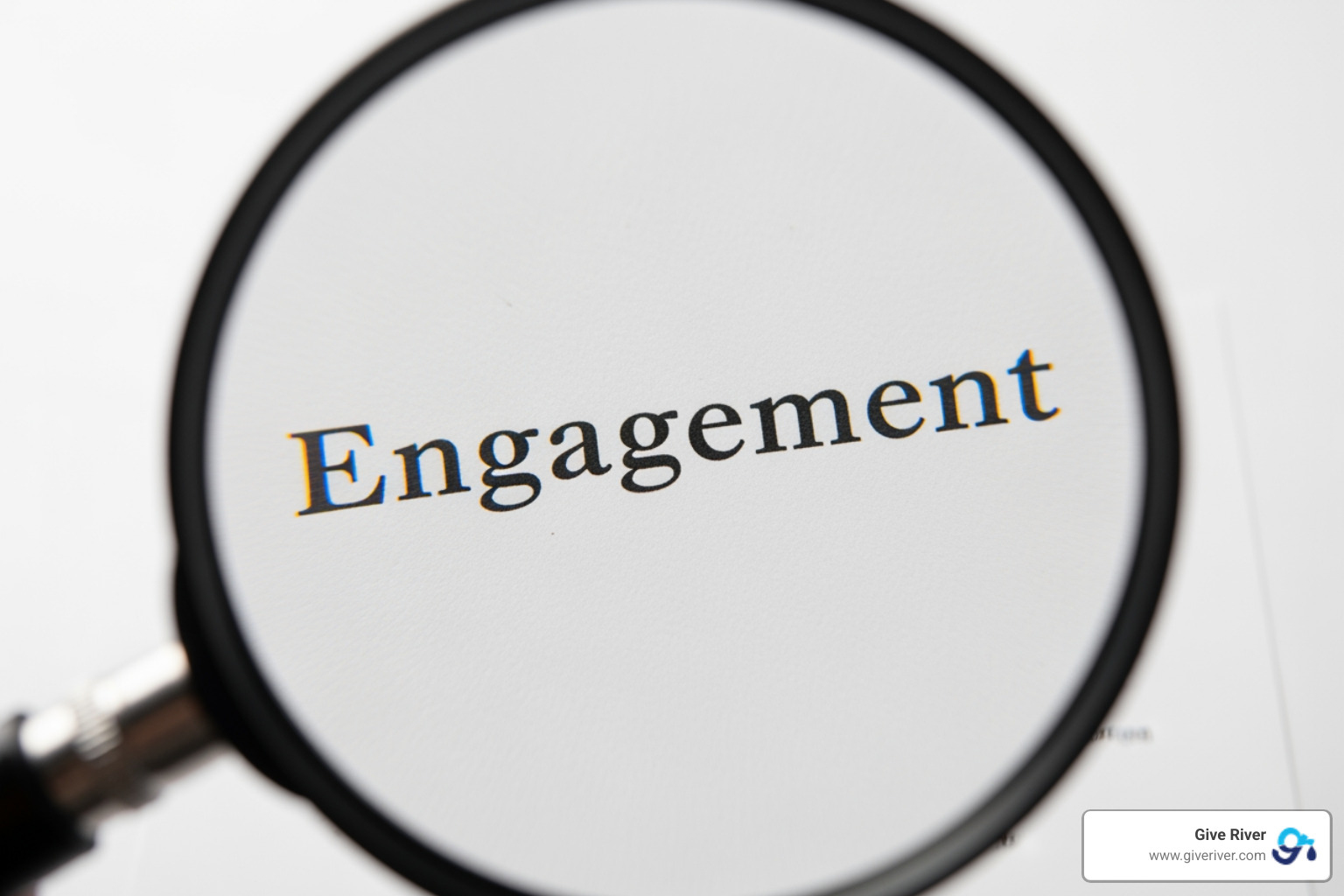 magnifying glass over the word "Engagement" - employee engagement survey magnifying glass over the word "Engagement" - employee engagement survey