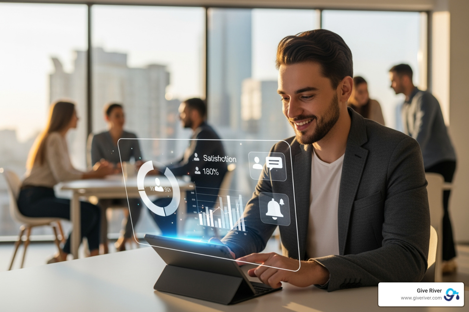an HR manager presenting a software implementation plan to their team - talent engagement software an HR manager presenting a software implementation plan to their team - talent engagement software