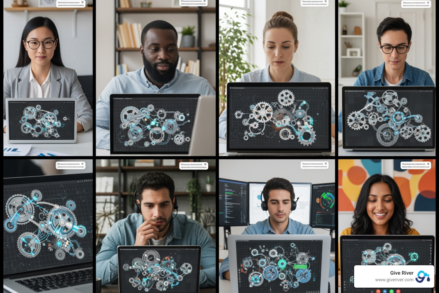 team members solving a virtual puzzle - halloween virtual team building activities