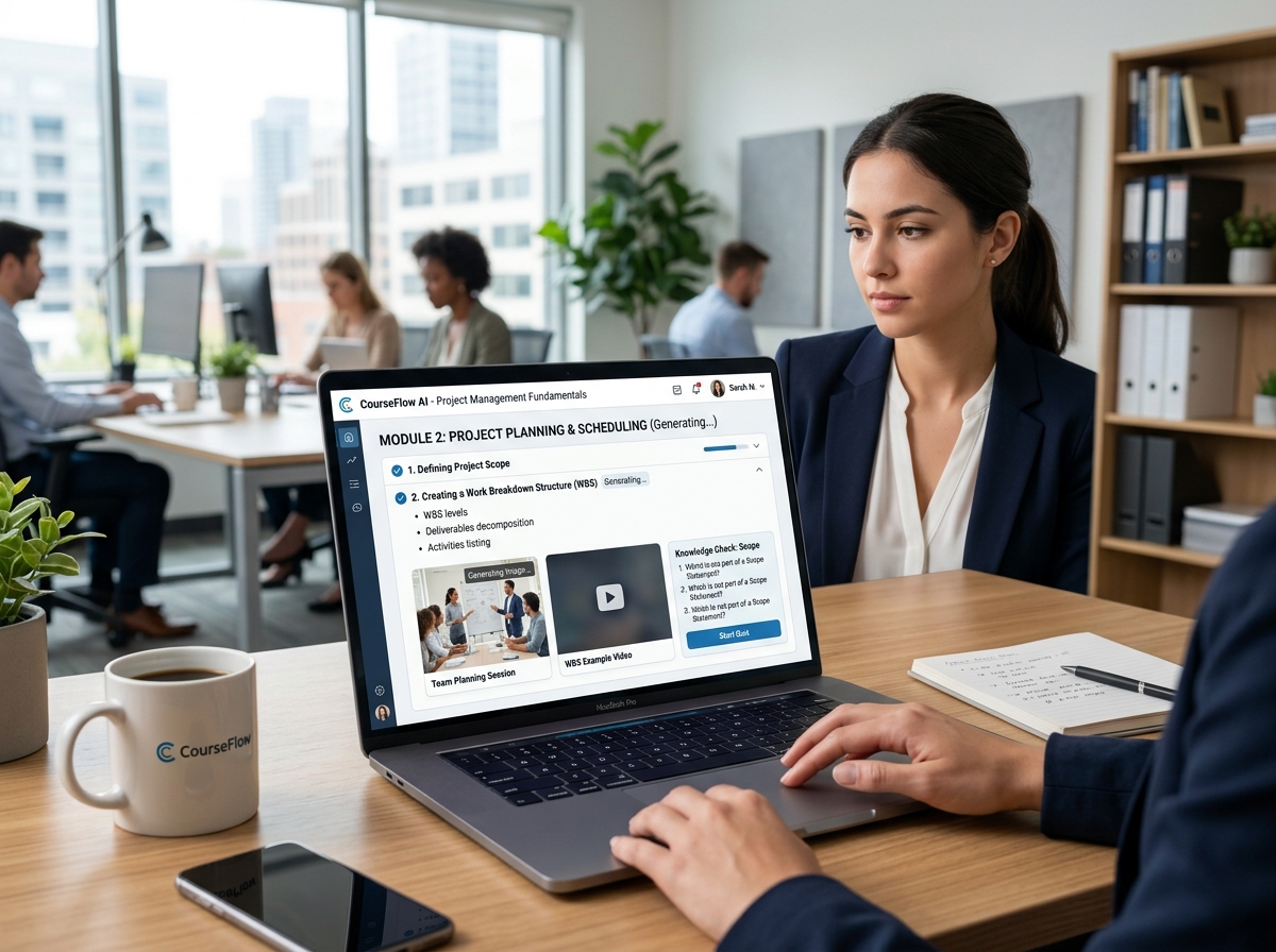 AI generating course outlines and multimedia content - course creating software AI generating course outlines and multimedia content - course creating software