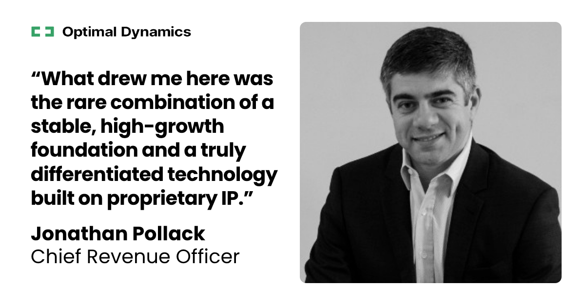Optimal Dynamics Appoints Jonathan Pollack as Chief Revenue Officer