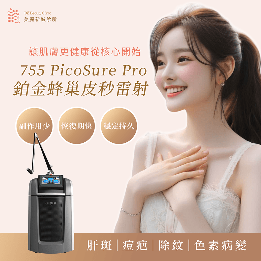 PicoSure Pro 鉑金蜂巢皮秒雷射示意圖 — 美麗新城診所