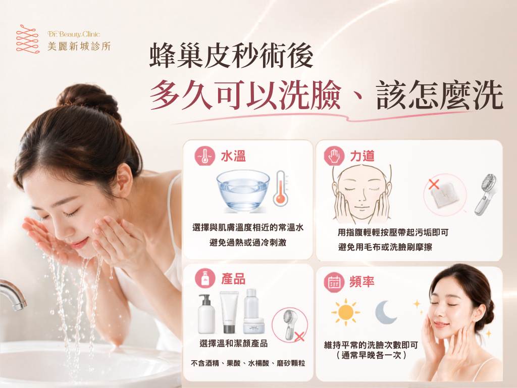 蜂巢皮秒術後多久可以洗臉