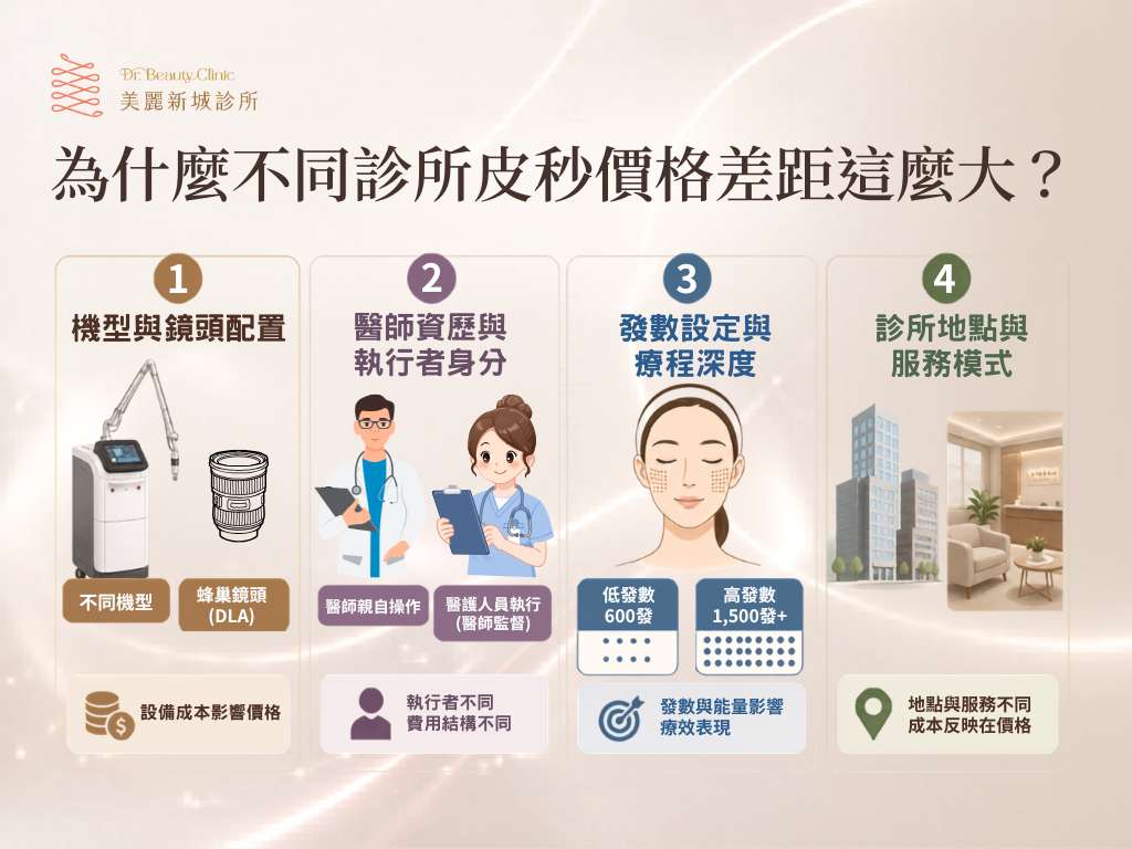 蜂巢皮秒價格的差距