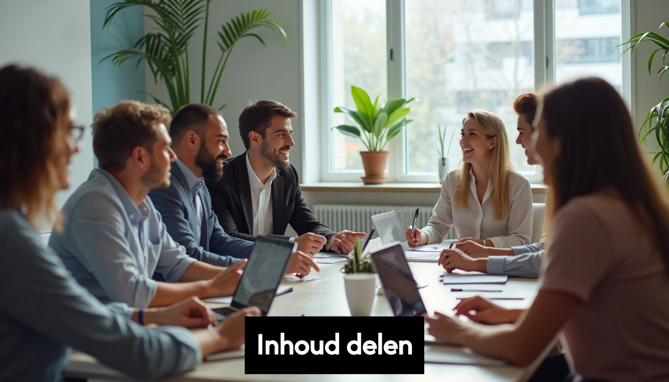 Professionals collaborating at conference table