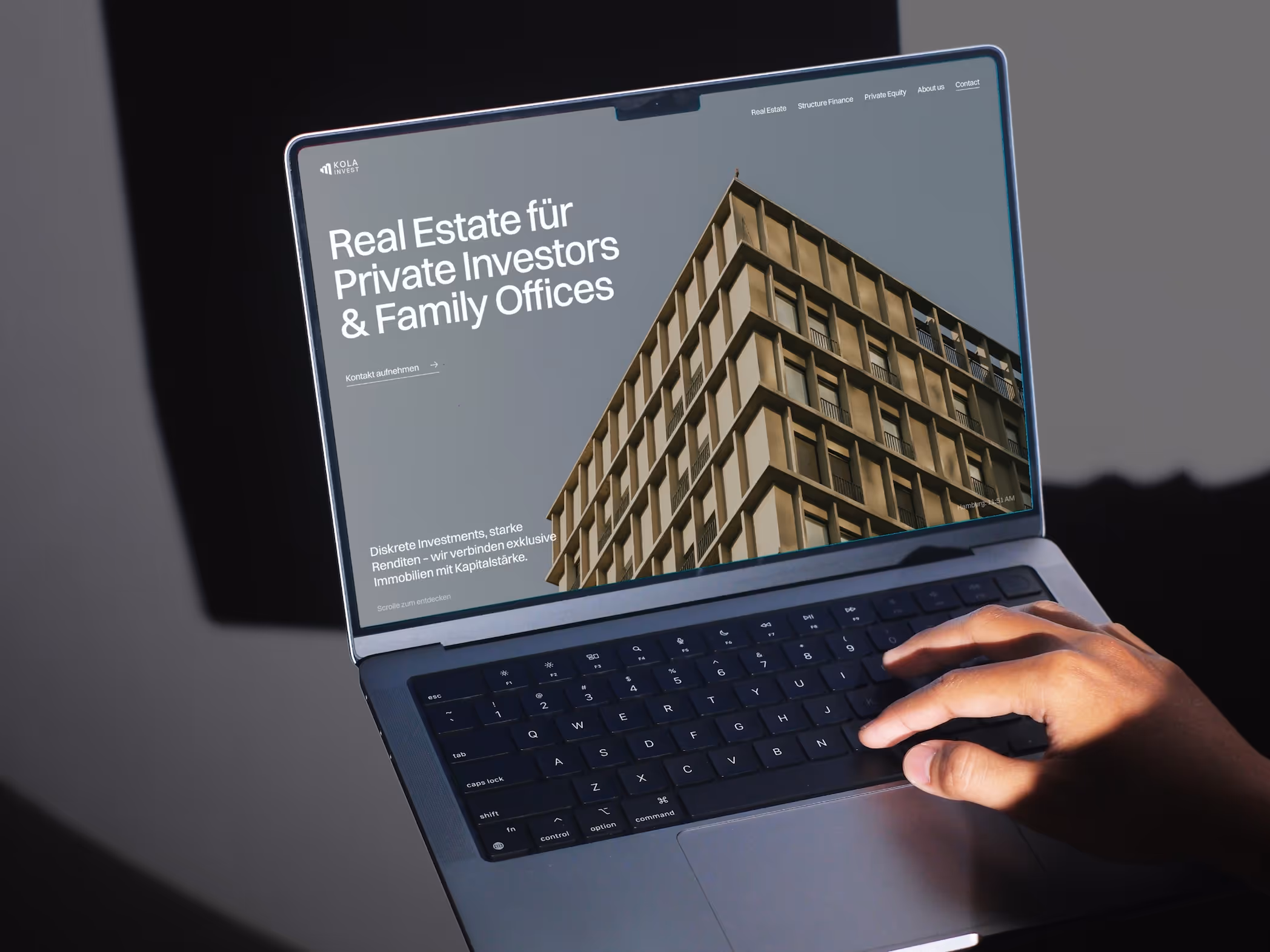 Kola Invest - Website Mockup