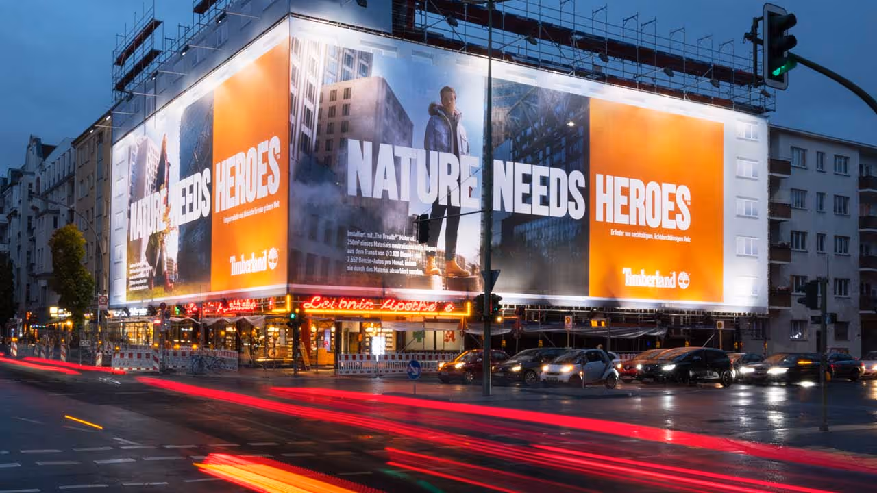 Auch Timberland wirbt klimaschonend