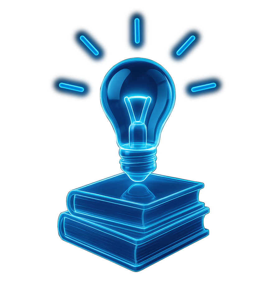 Lightbulb and book 3d graphic