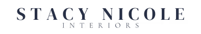 Stacy Nicole Interiors header logo featuring elegant typography. Stacy Nicole Interiors is a full-service North Carolina interior design firm. Luxury interior design in Charlotte-based at 1515 Mockingbird Lane, Suite 420, Charlotte, NC 28209