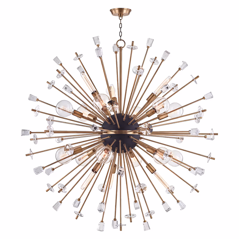 Lighting is key to ambiance. We design layered lighting plans and source fixtures—chandeliers, pendants, sconces—that complement your space.