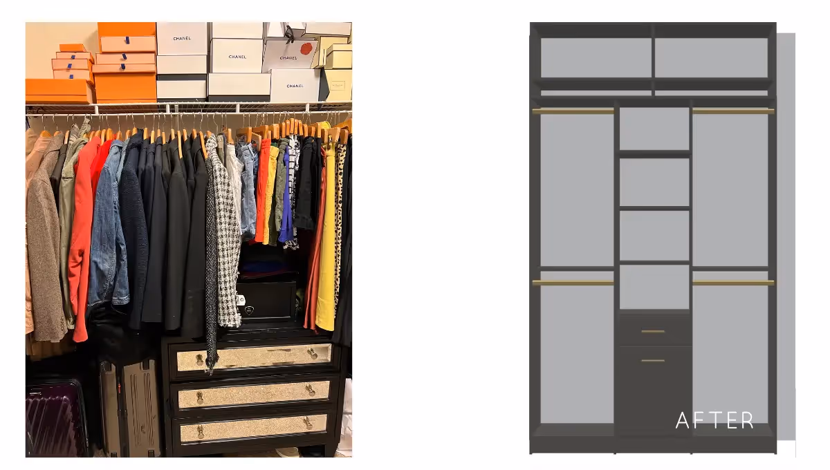 Before professional closet design  3D Drawings & Floor Plans