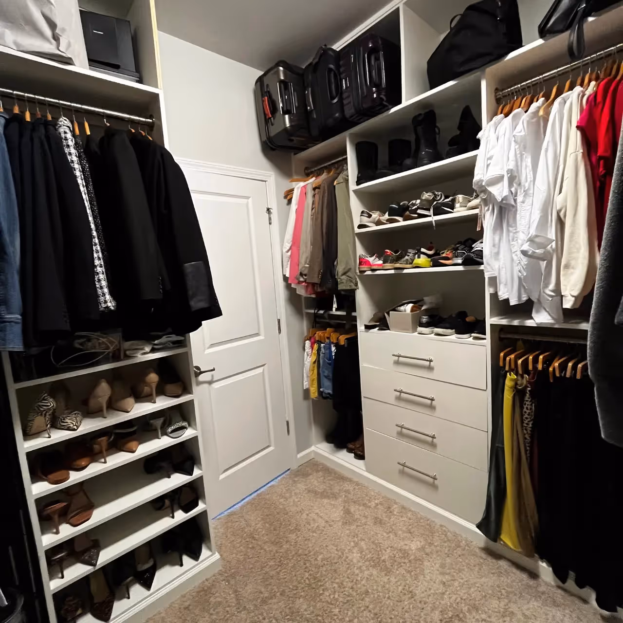 After professional custom closet design 
