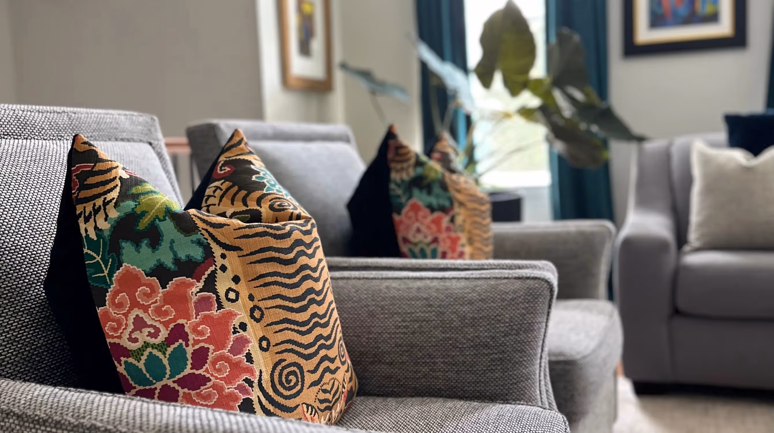 living room pCurated Designer Lighting selection by Stacy Nicole Interiors