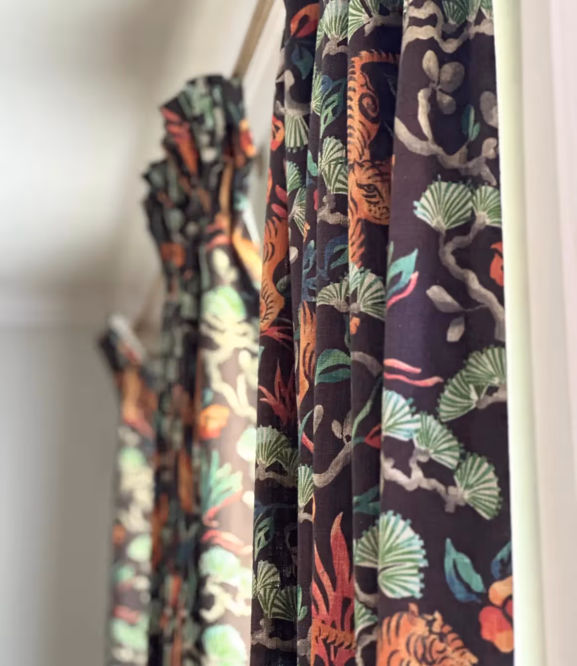 Jungle Print - Custom Window Treatments by Stacy Nicole Interiors 