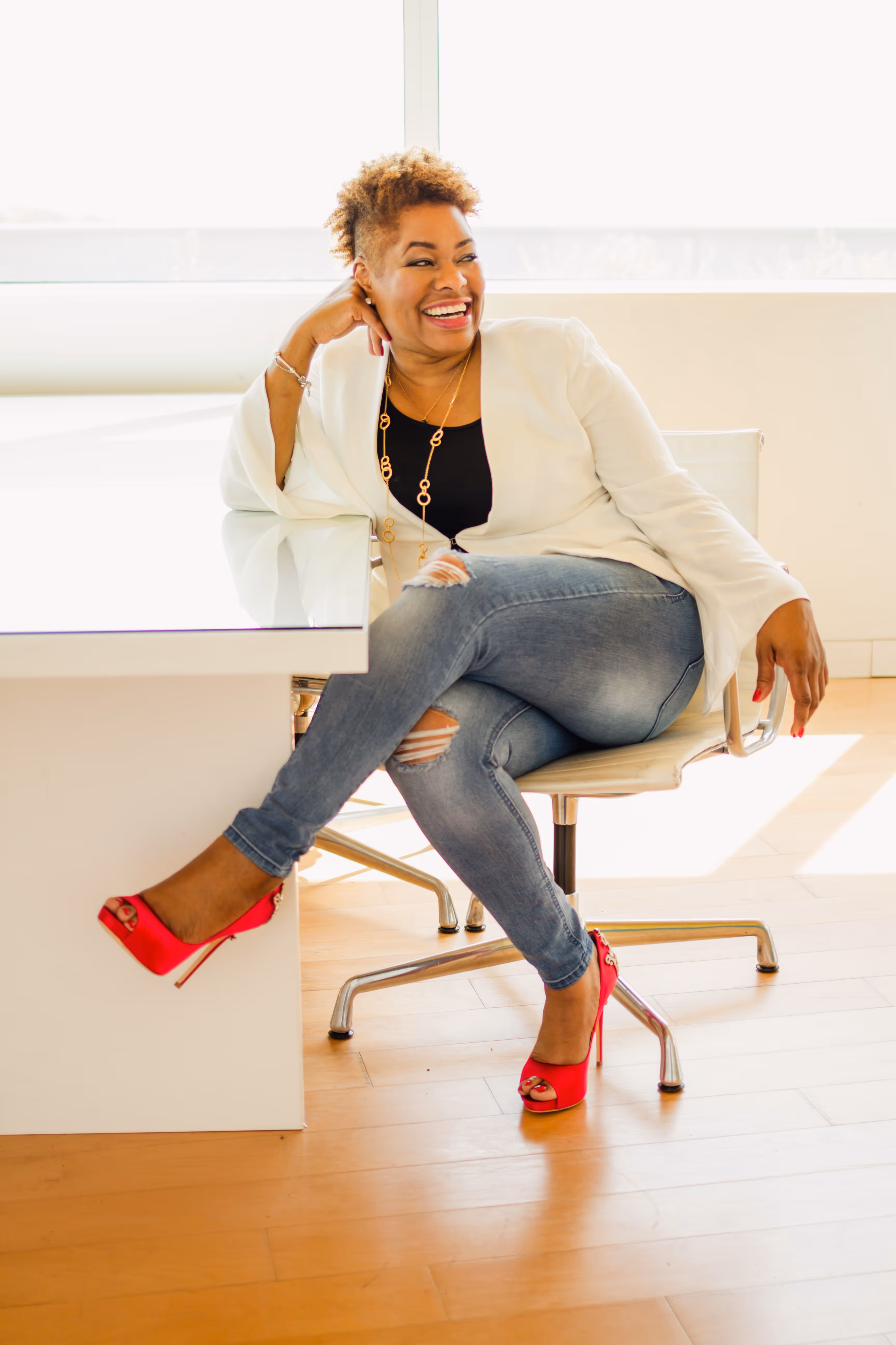 Nicole S. Ingram, founder of Stacy Nicole Interiors in Charlotte NC — TriniGal Chronicles lifestyle blog post on skincare routine at 50