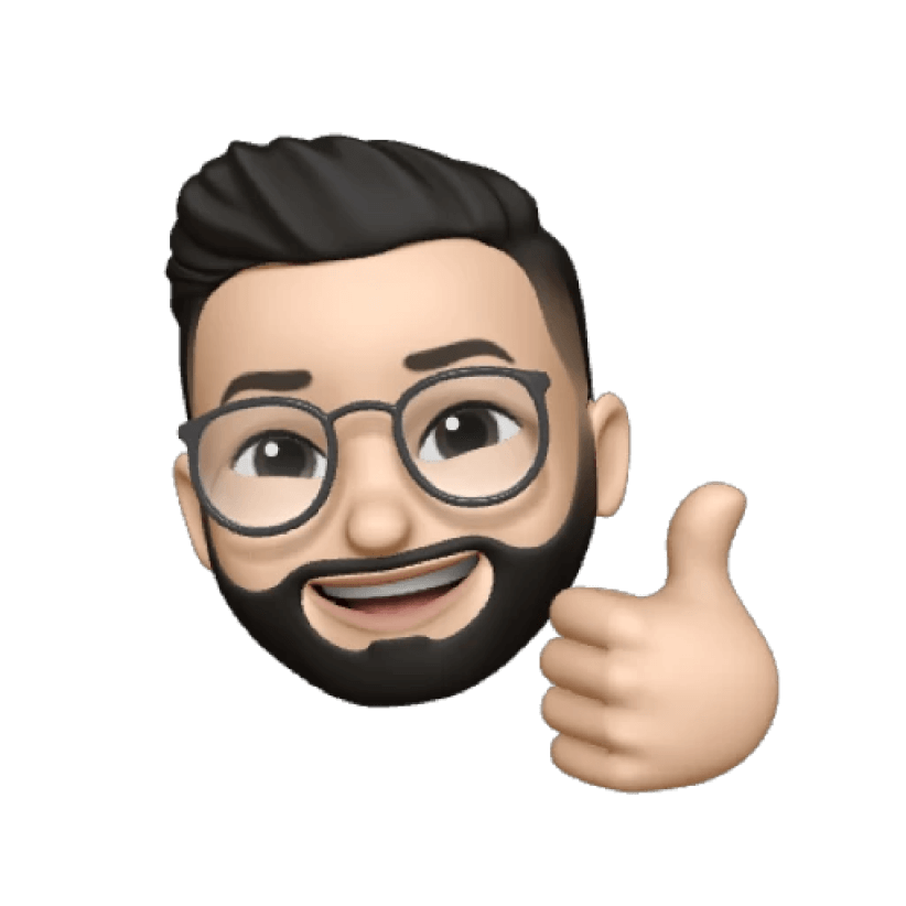 A man with glasses and a beard giving a thumbs up.