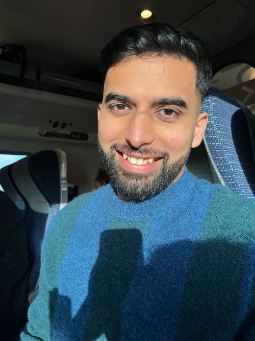 Sarvesh Chitnis on a train