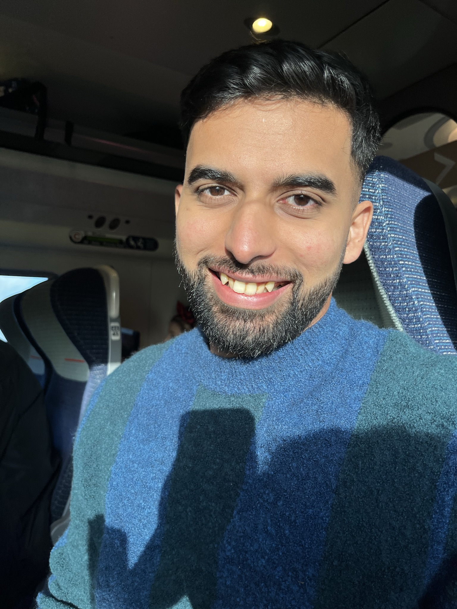 Sarvesh Chitnis on a train