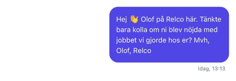 Första meddelandet