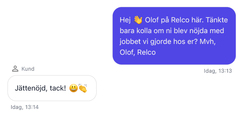 Kunden svarar